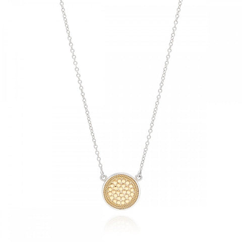 ANNA BECK Classic Mini Disc Reversible Necklace - Gold & Silver
