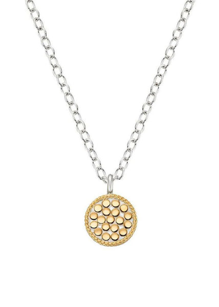 ANNA BECK Classic Mini Circle Reversible Necklace - Gold & Silver