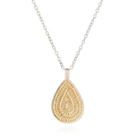 ANNA BECK Classic Large Teardrop Necklace - Gold & Silver