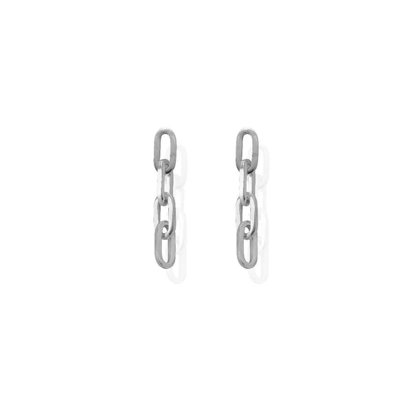 ChloBo Mini 4 Link Earrings - Silver