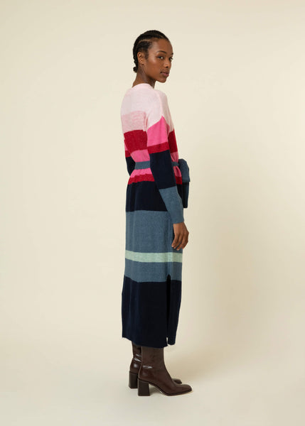 FRNCH Long Sleeve Knitted Belted Dress