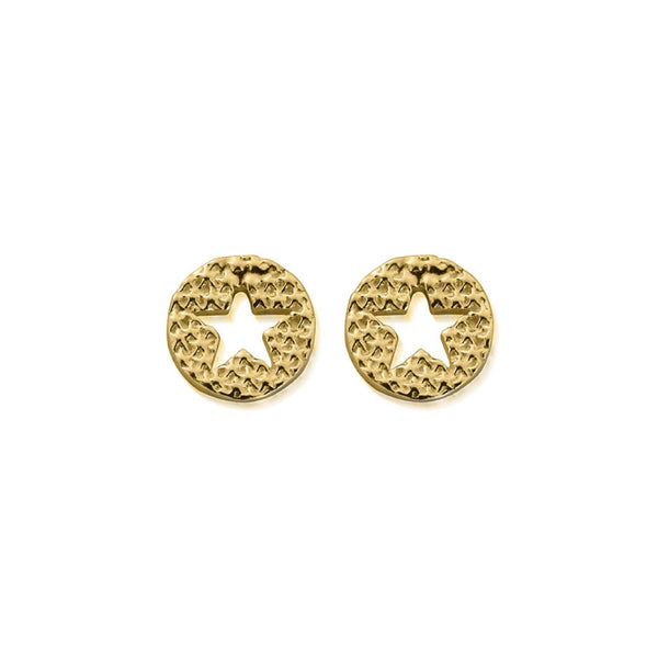 ChloBo Sparkle Star in Circle Sud Earrings - Gold