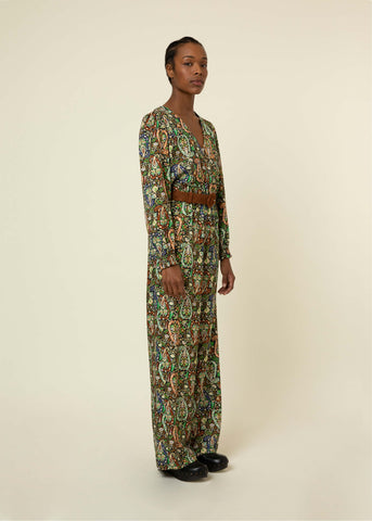 FRNCH Printed Long Sleeve Jumpsuit