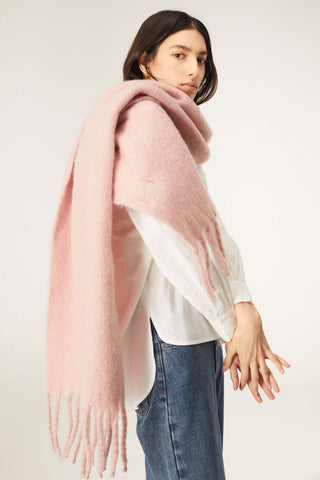 Compania Fantastic Large Wool Scarf - Pale Pink