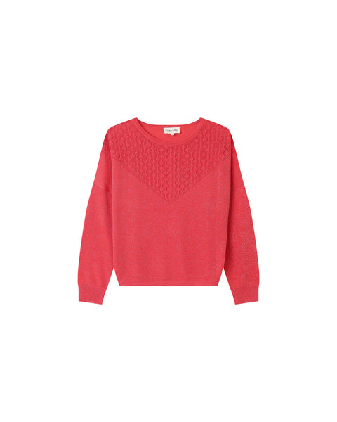 Grace & Mila Icone Fine Knit with Lurex - Deep Rose