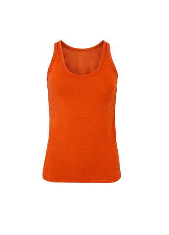 Black Colour Lurex Vest - Orange