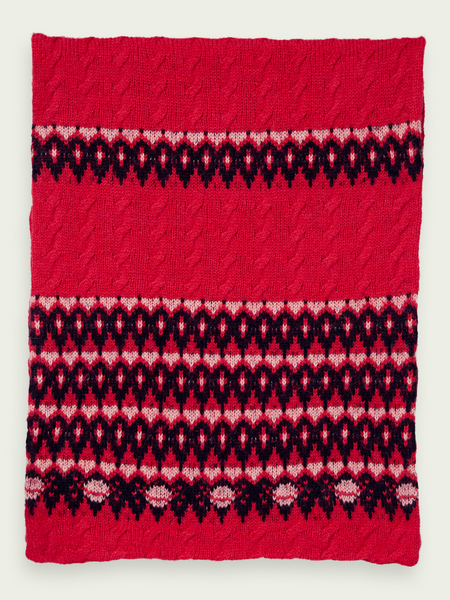 Maison Scotch Knitted Scarf - Electric Red